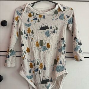 Little sleepies camp mountain long sleeve onsie